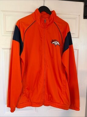 NFL Orange and Navy Track-Style Full-Zip Jacket
